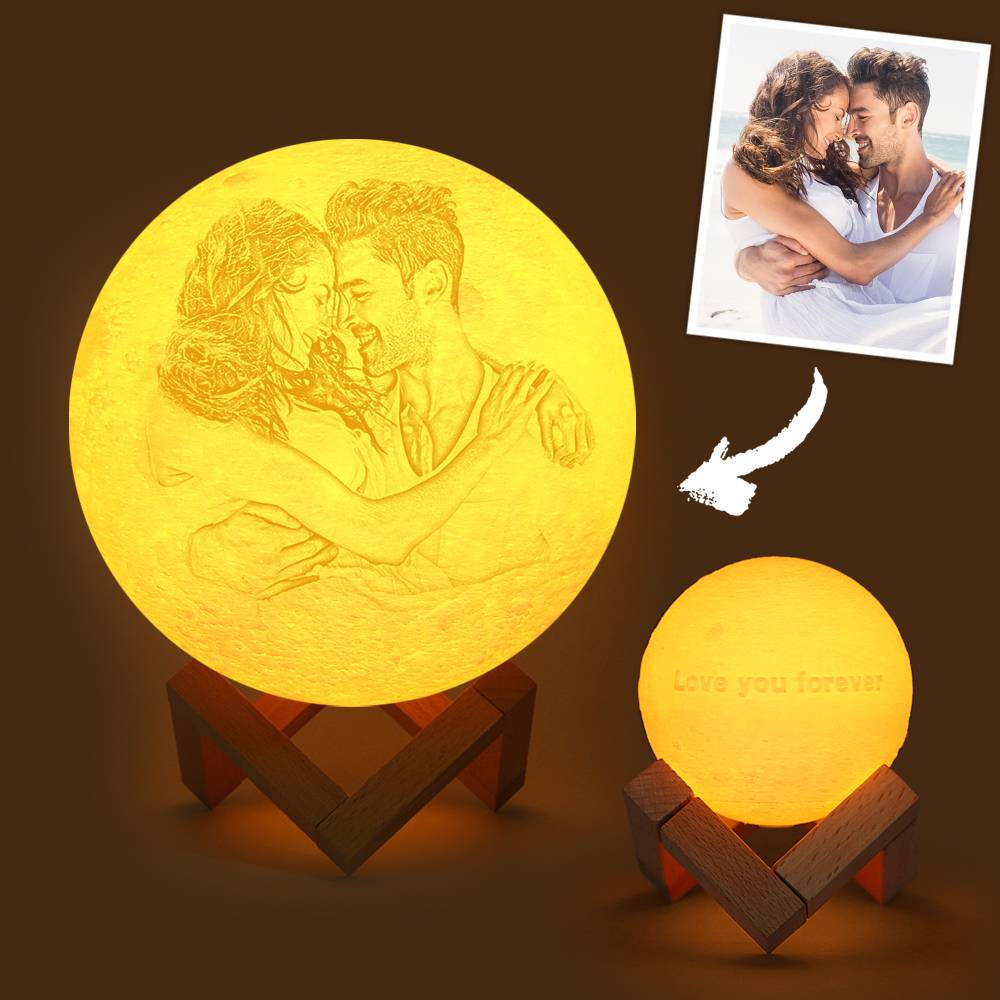 Personalized Luna Moon Lamp - Custom Photo & Text Night Light