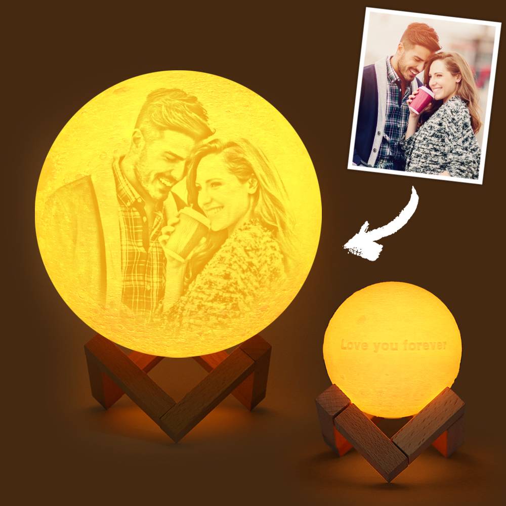 Personalized Luna Moon Lamp - Custom Photo & Text Night Light