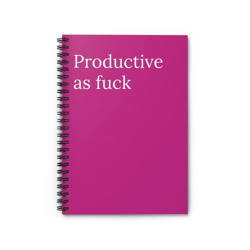 Productive As Fuck Motivational Notebook