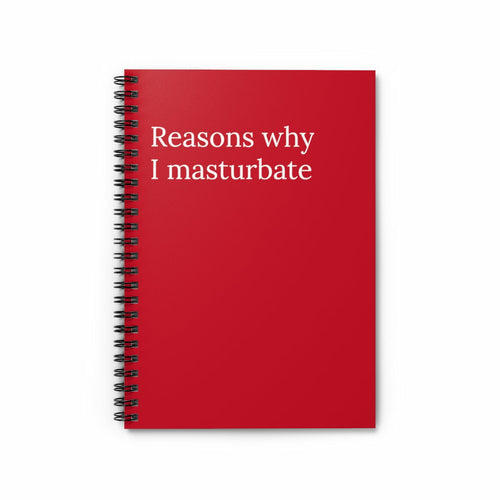Reasons Why I Masturbate Funny Notebook
