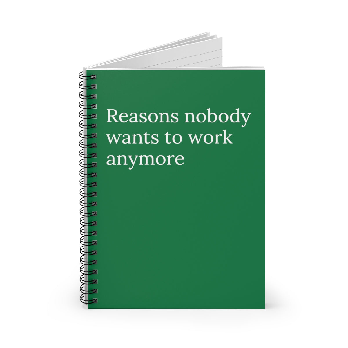 Reasons Nobody Wants to Work Anymore Funny Notebook