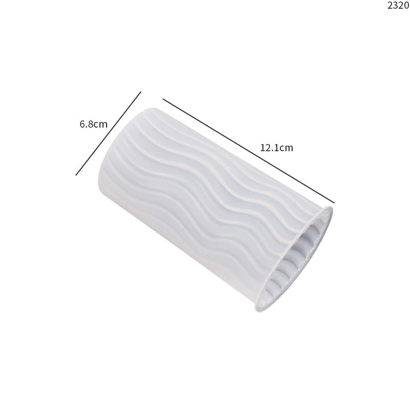 Classical Striped Roman Cylindrical Silicone Candle Mold Columnar Striped DIY Candle Holder Making Design Shape Candle Handmade