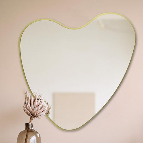 Elegant Irregular Heart Wall Mirror with Hand-Drawn Shape and
