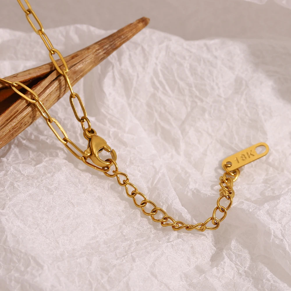 MamacitaSlay 18K Gold Plated Stainless Steel Star Moon Necklace Hoop Earrings Party Unique Waterproof Jewelry Women's Charm Gift