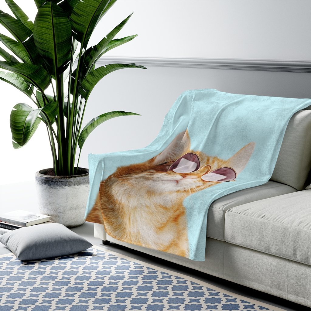 Velveteen Throw for People Who’ve Been Chosen by a Cat”