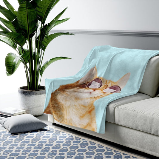 Velveteen Throw for People Who’ve Been Chosen by a Cat”
