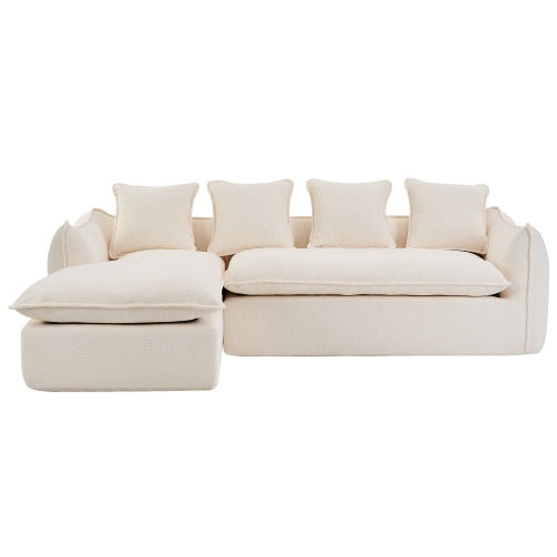 LuneluX_Home – Oversized 3-Seater L-Shape Sofa with Chaise