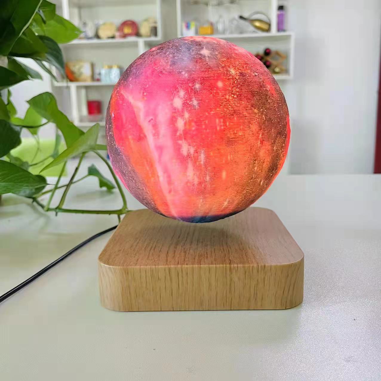 3D Printed Moon Lamp With Magnetic Levitation Touch Control LED Night Light For Bedroom Decor And Gift