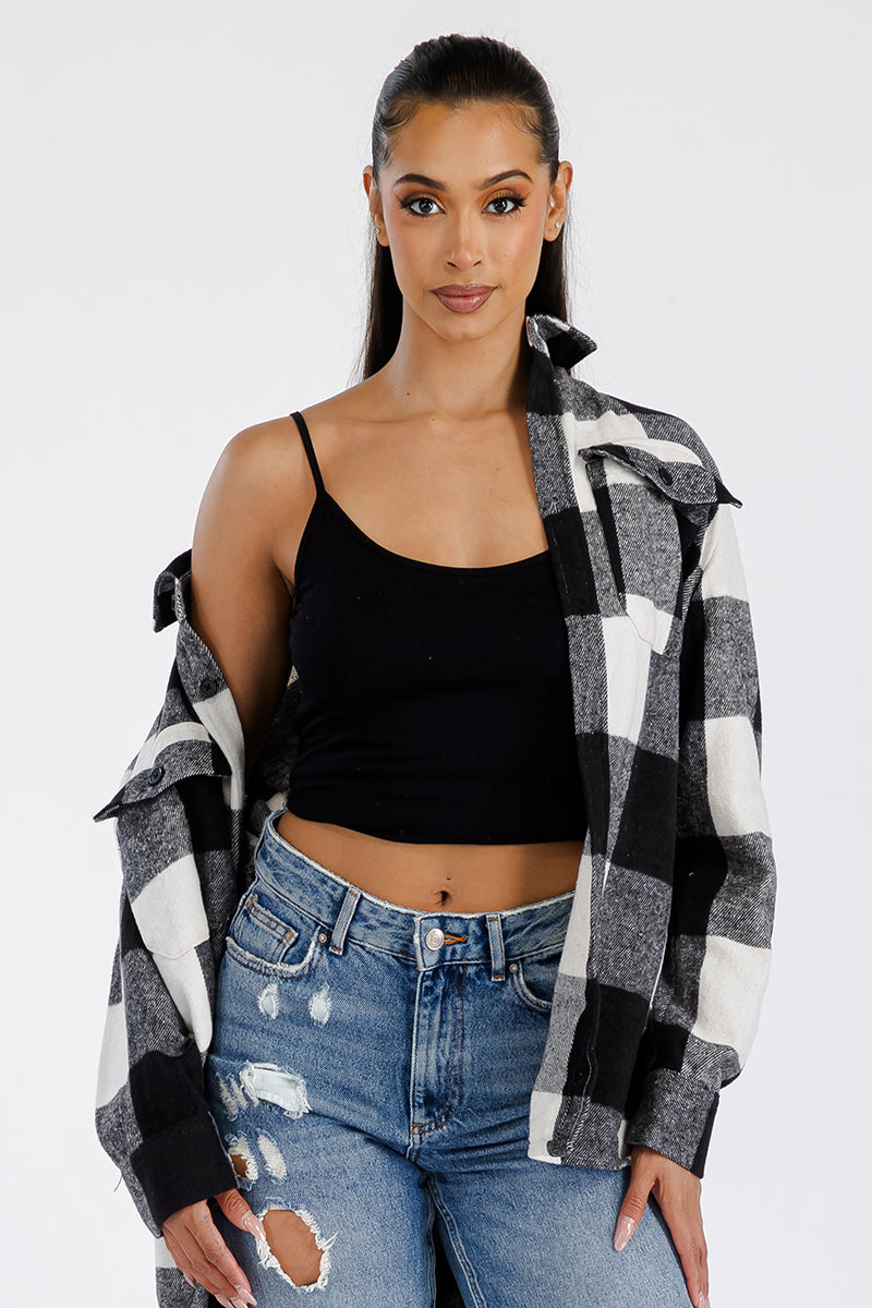 Boyfriend Oversized Soft Flannel Shacket FL503