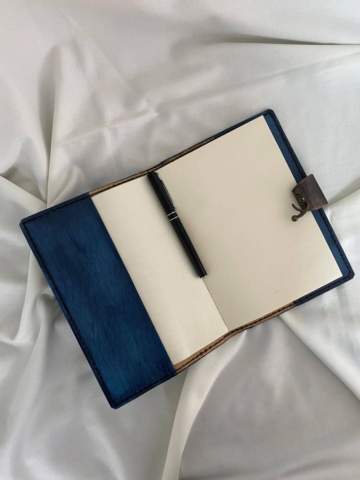 Navy Blue Color Genuine Craft Leather Notebook Journal Diary