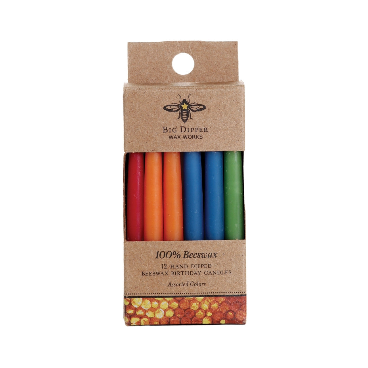 Hex Their Cake – Beeswax Birthday Candles (12-Pack)