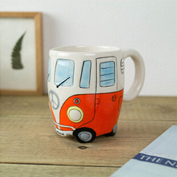 Gothic Enchanting School Bus Shaped Mug Ceramic Gift for Students and Teachers Microwave Safe Dishwasher Safe Colorful