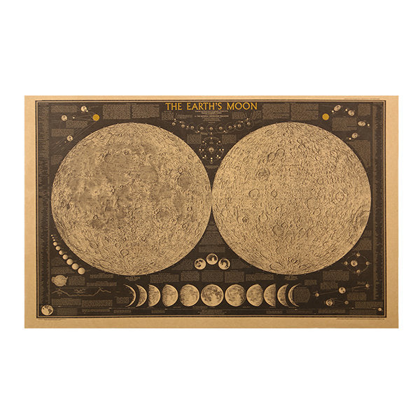 Vintage Moon Map