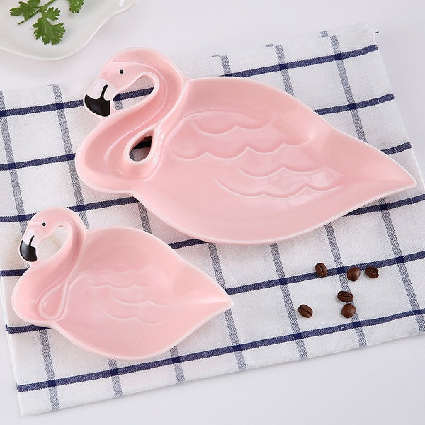 Flamingo Shaped Ceramic Plate