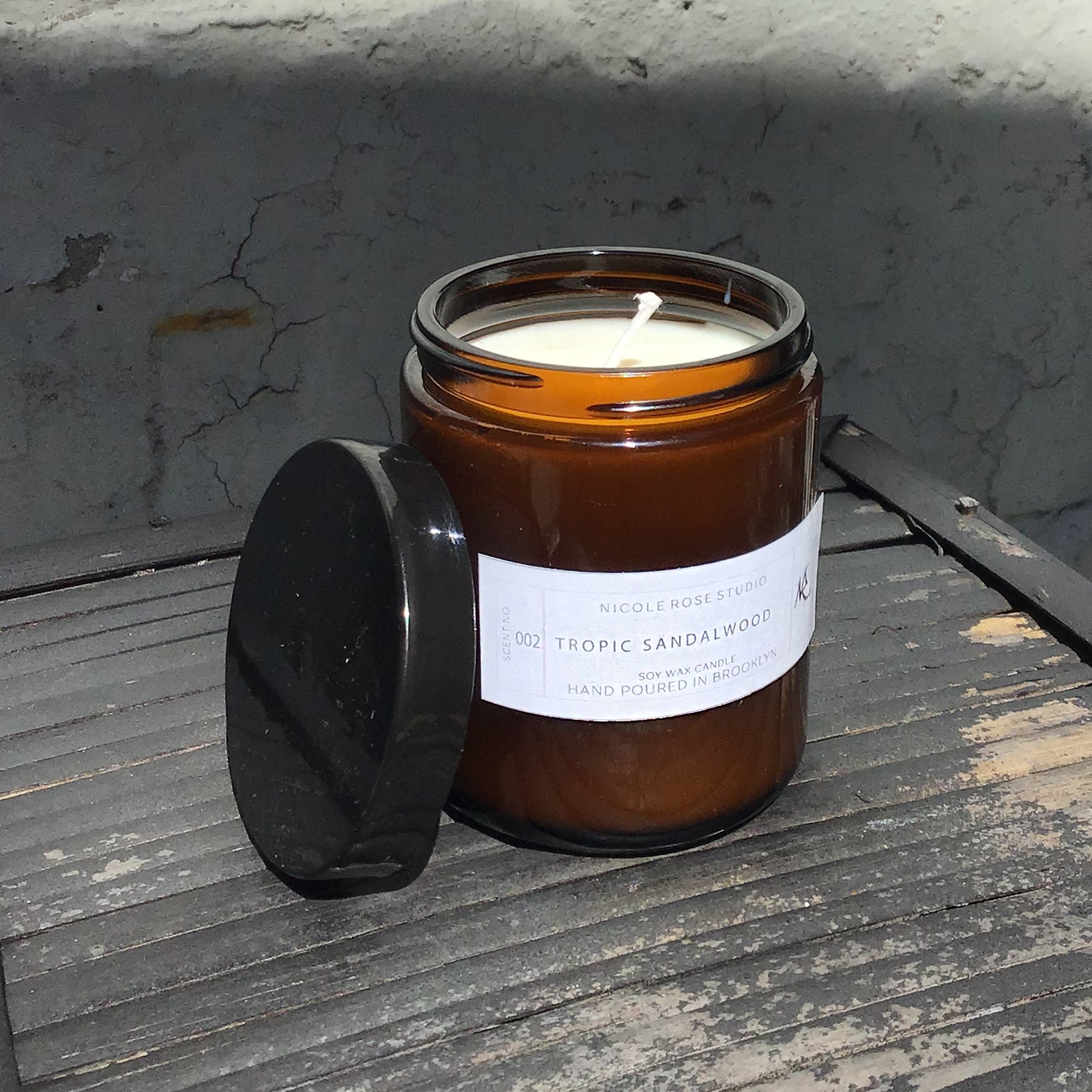 Citrus Sage Soy Wax Candle Hand Poured In Brooklyn Moonlit Calm 100 Percent Natural Oils For Free Spirited Souls