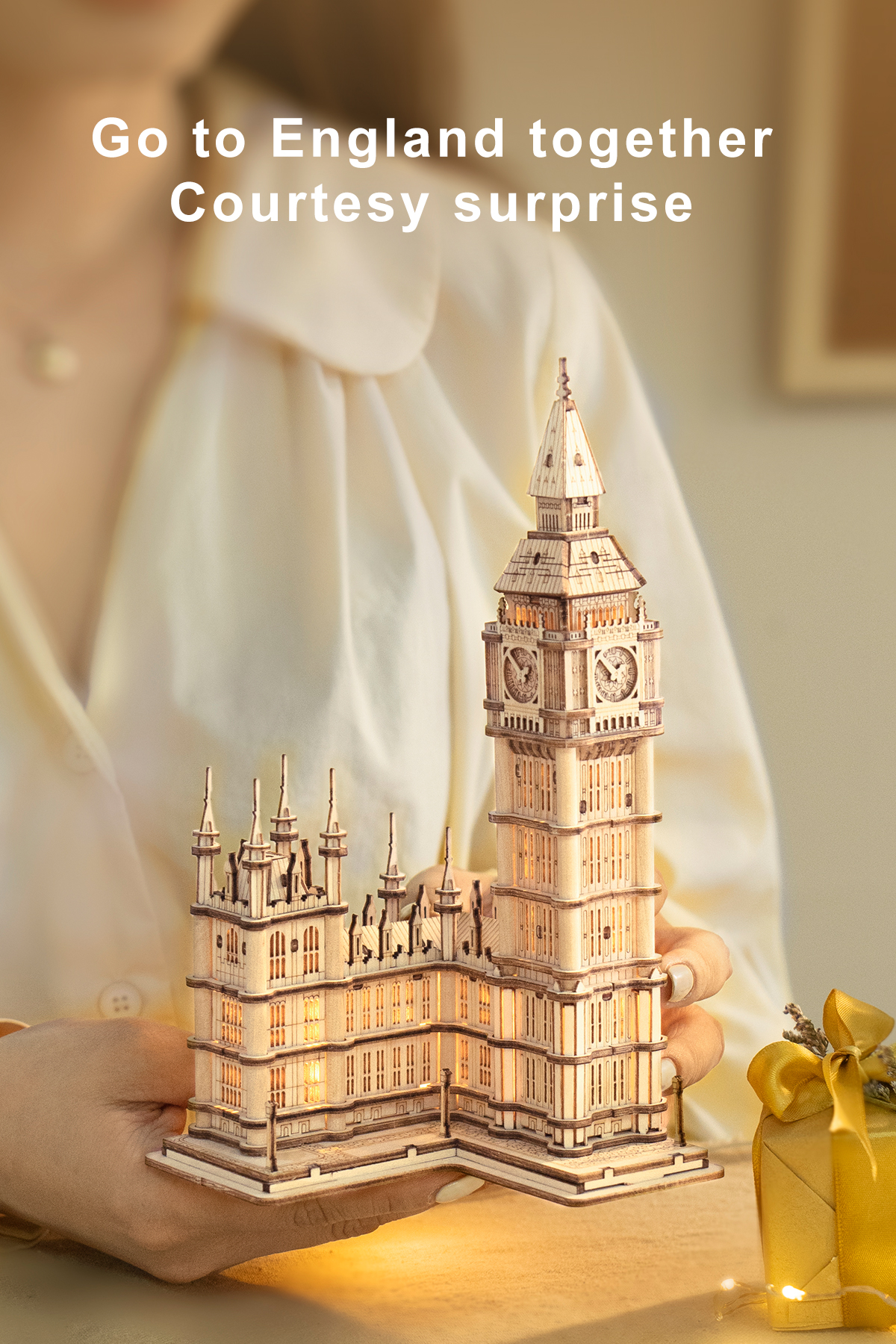 DIY 3D Tower Bridge Big Ben Building Wooden Puzzle