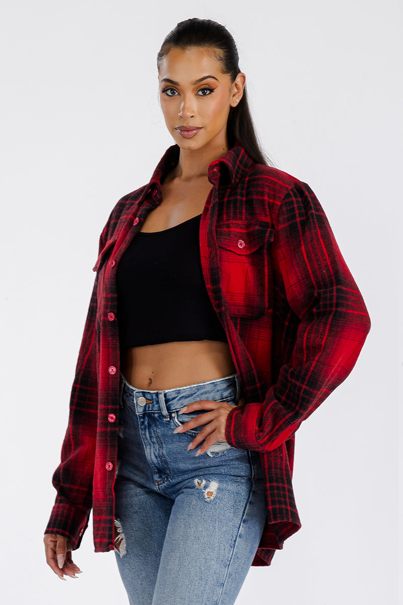 Boyfriend Oversized Soft Flannel Shacket FL504