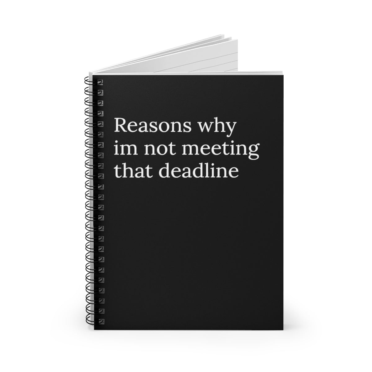 Reasons Why I'm Not Meeting That Deadline Notebook