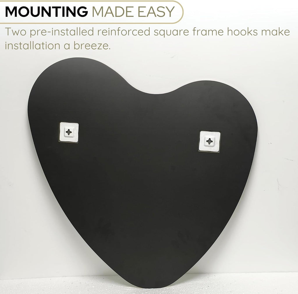 Elegant Irregular Heart Wall Mirror with Hand-Drawn Shape and