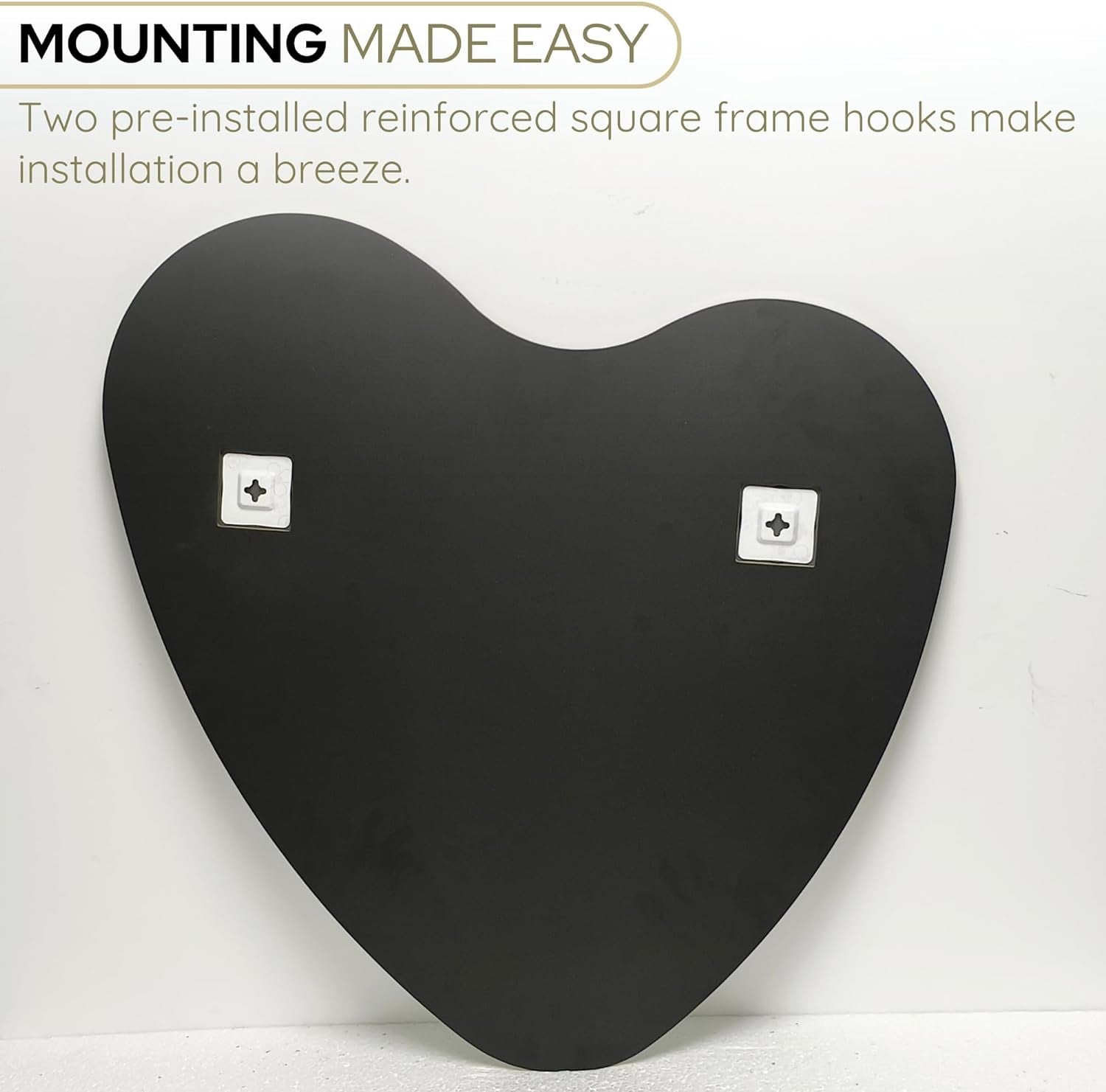 Elegant Irregular Heart Wall Mirror with Hand-Drawn Shape and