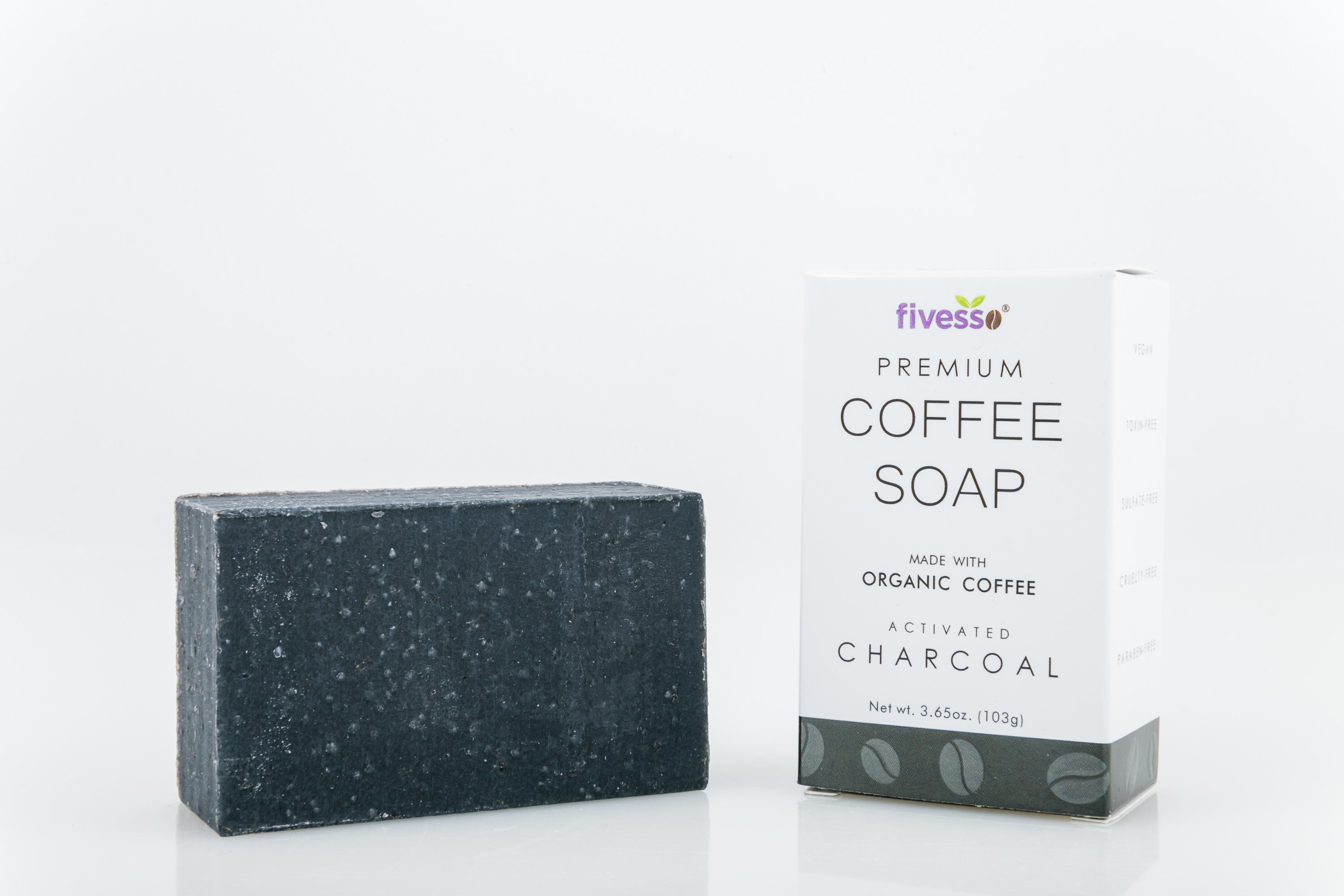 Activated Charcoal Coffee Soap Bar For Gothic Skincare Enthusiasts Purifies Pores With Organic Coffee 3.65 Oz
