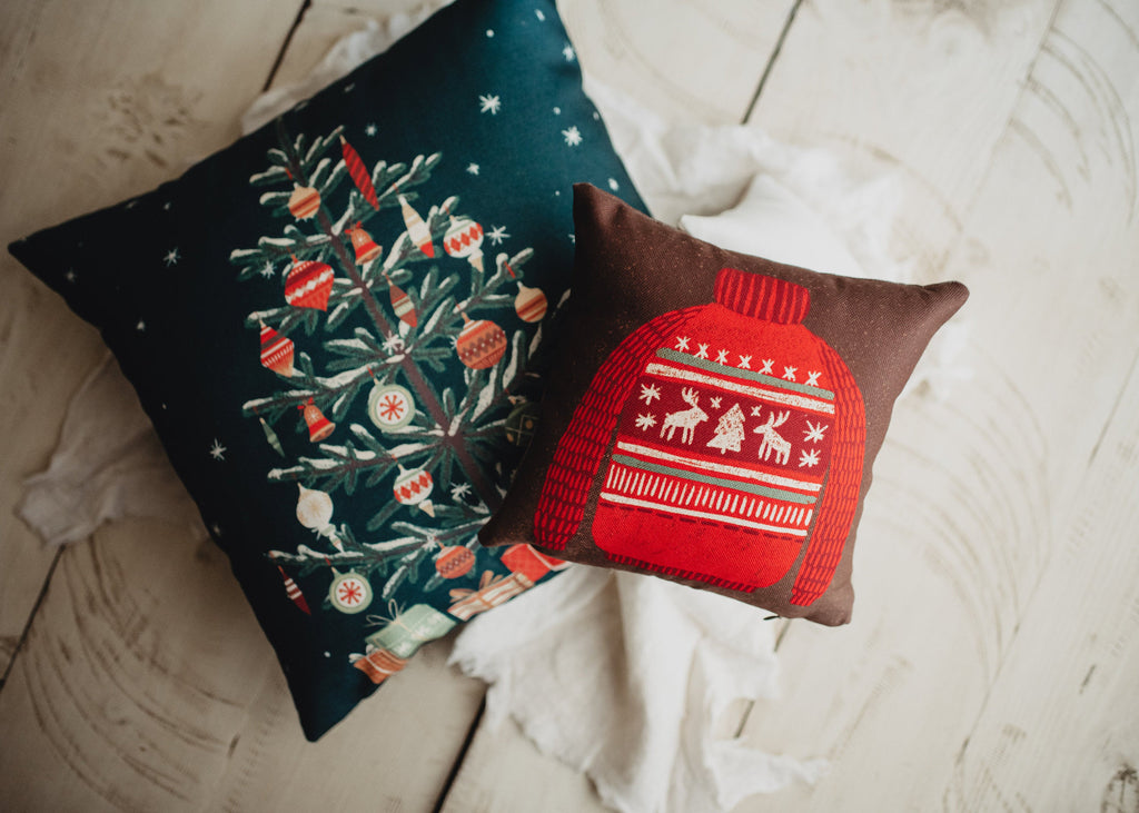 Nordic Pine Christmas Pillow