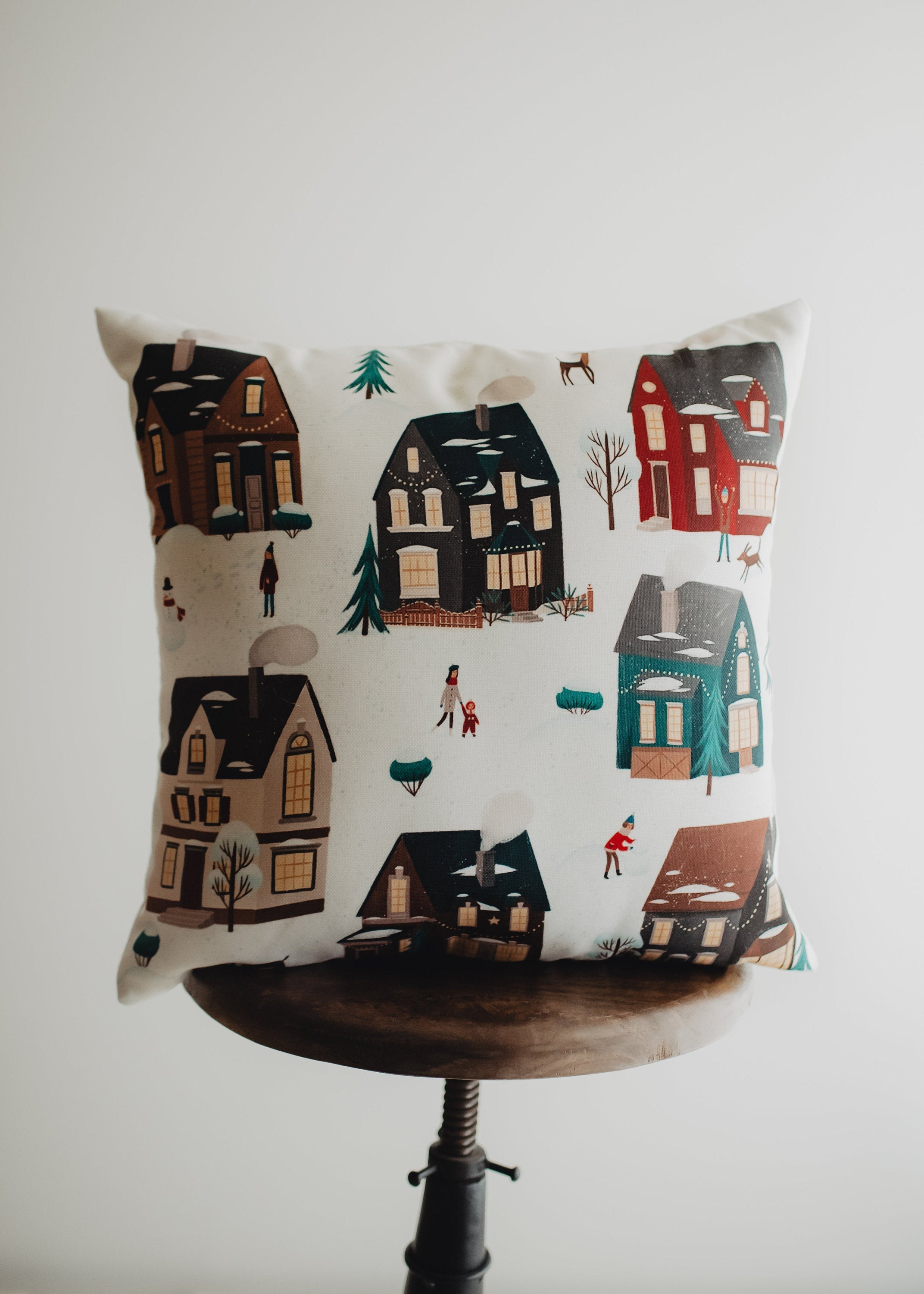 Christmas Village Pillow