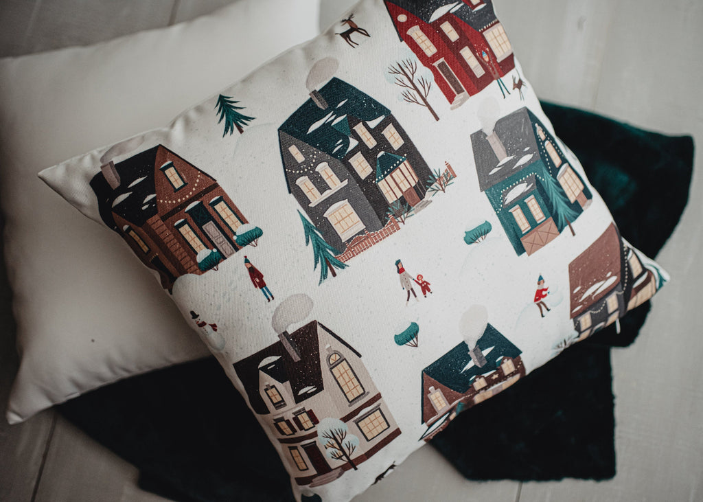 Christmas Village Pillow