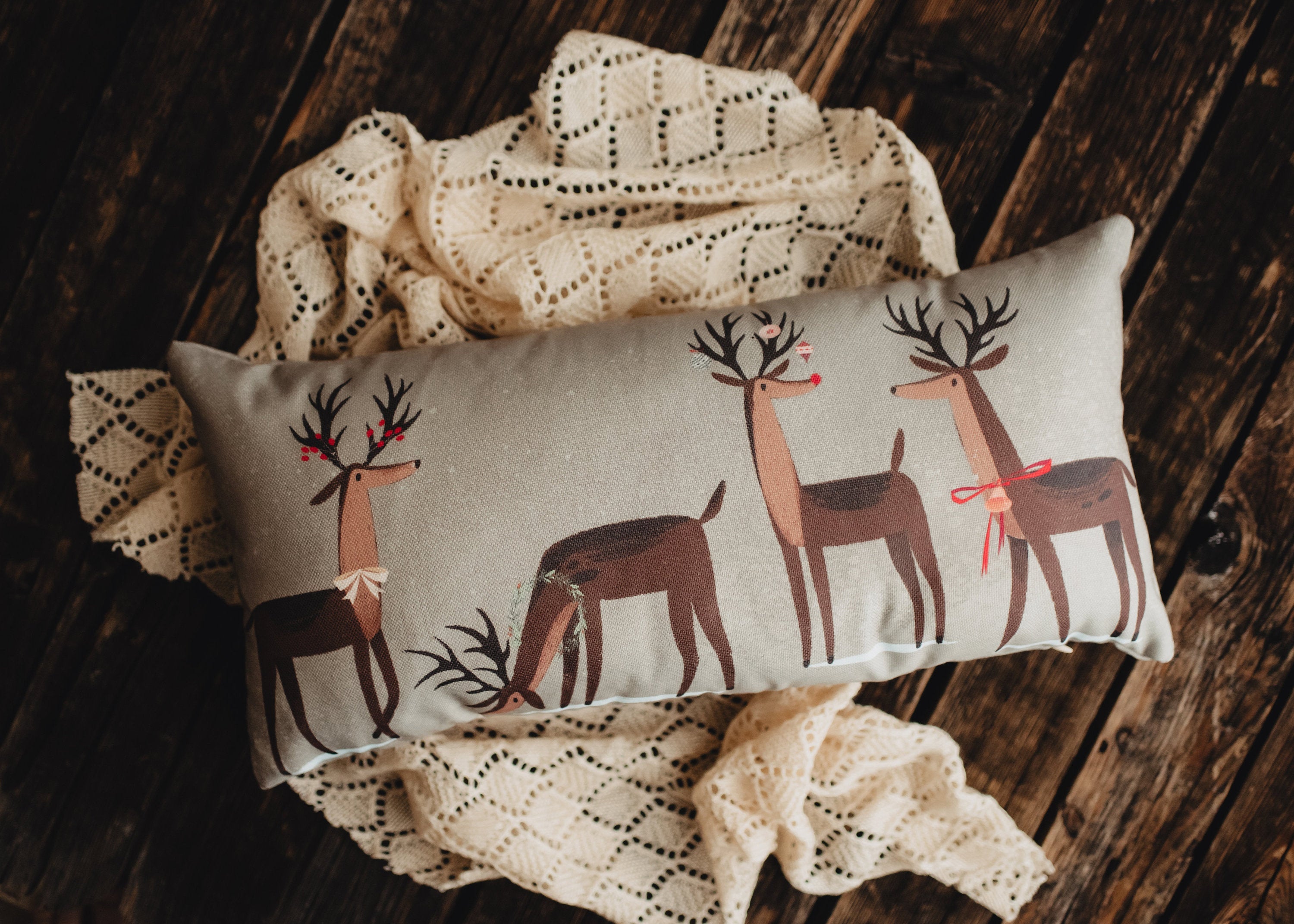 Christmas Reindeer Pillow