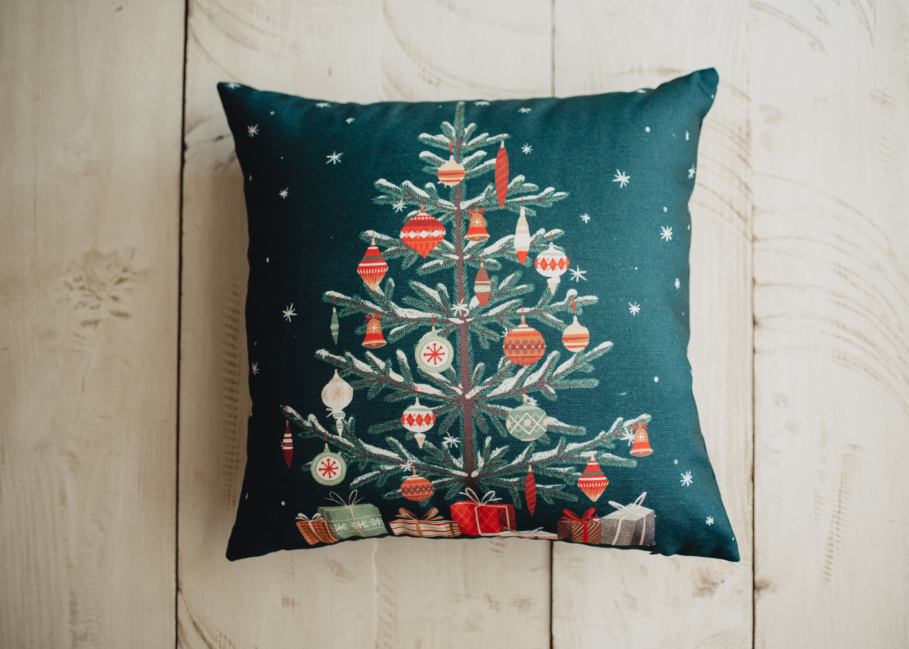 Nordic Pine Christmas Pillow