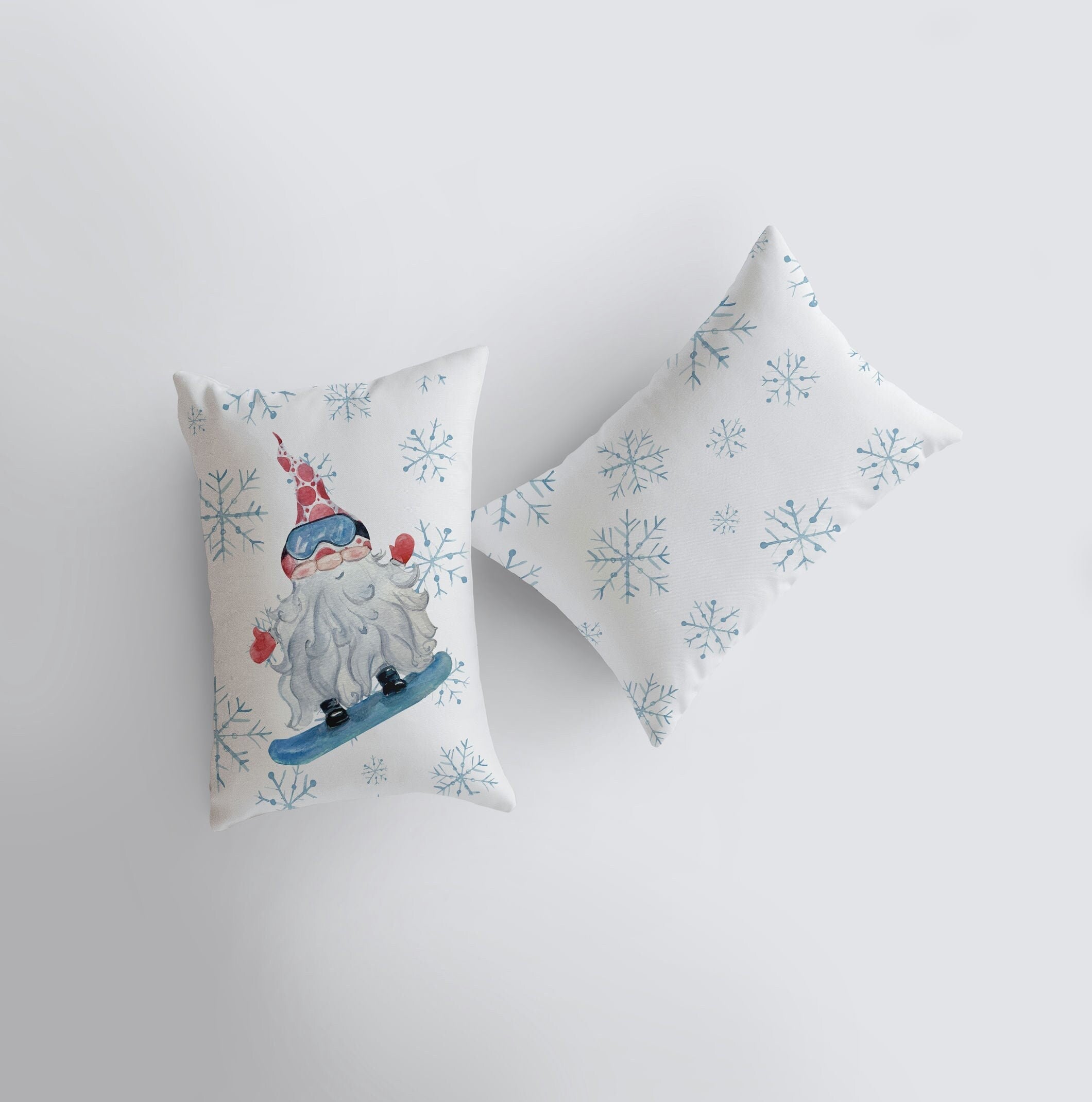 Snowboarding Gnome Pillow