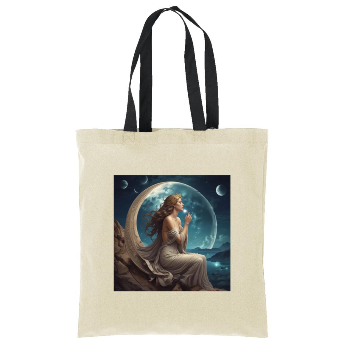 Moon Goddess Tote Bag – Celestial Witch core Art Divine Feminine Canvas by TK&CO