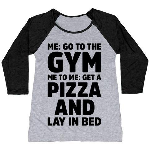 ME TO ME GO THE GYM WOMEN'S TRI-BLEND BASEBALL TEE