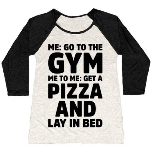 ME TO ME GO THE GYM WOMEN'S TRI-BLEND BASEBALL TEE