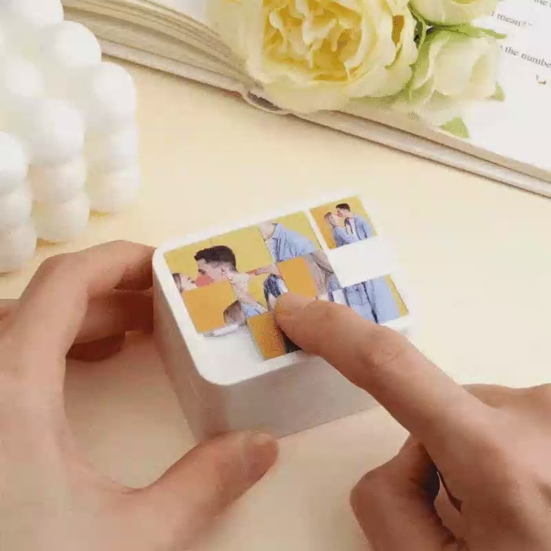 Custom Music Sliding Photo Puzzle Ring Box Unlock a Personalized Gift with Music Photo & Voice Christmas Gifts Wedding Gift
