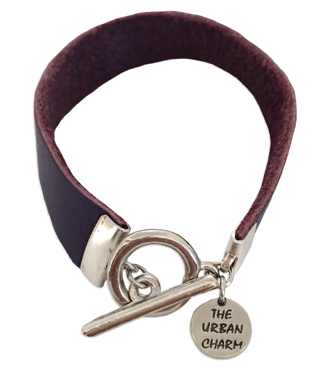 Purple Leather Color Band Bracelet