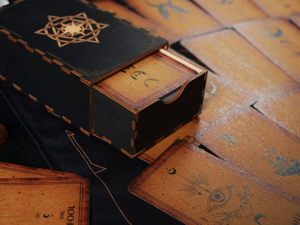 Tarot Wooden Box.Card Box.
