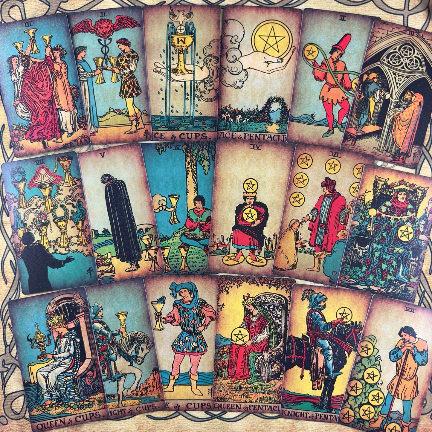Tarot Borderless Vintage Deck Antiscratch Enchanted Shadows