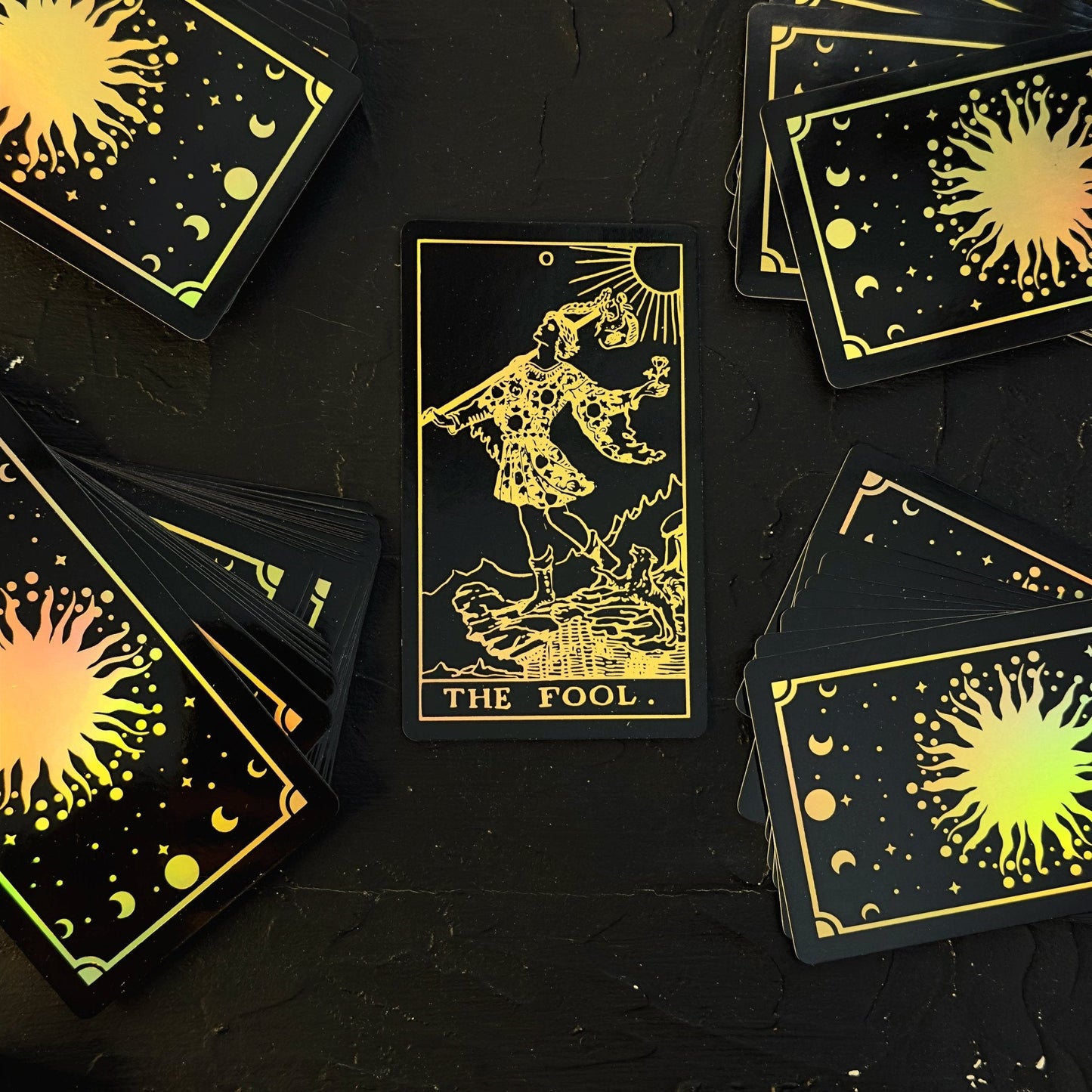 The Smith-Waite Tarotc Cards Gold Rainbow Foil