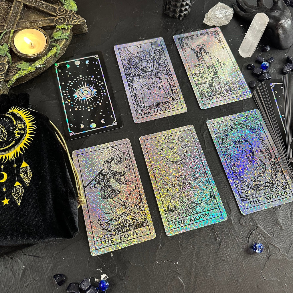 Enchanted Shadows Tarot Cards Holographic Crystal Foil