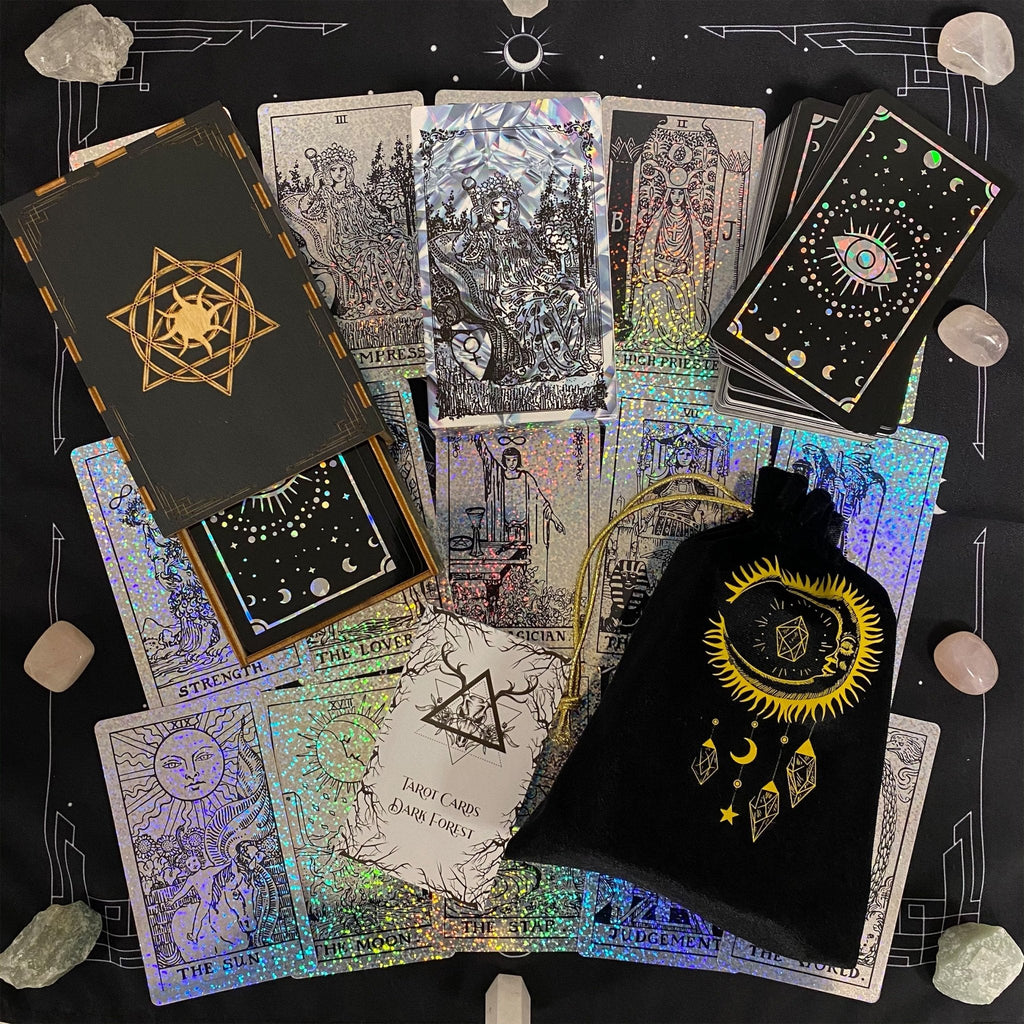Enchanted Shadows Tarot Cards Holographic Crystal Foil