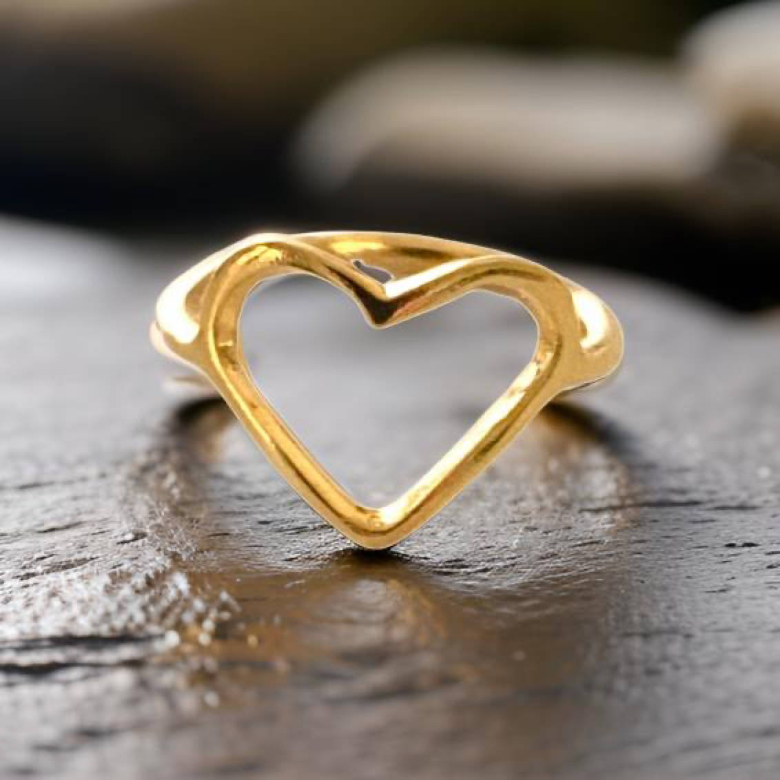 Gothic Heart Ring By The Urban Charm Dainty Handmade USA