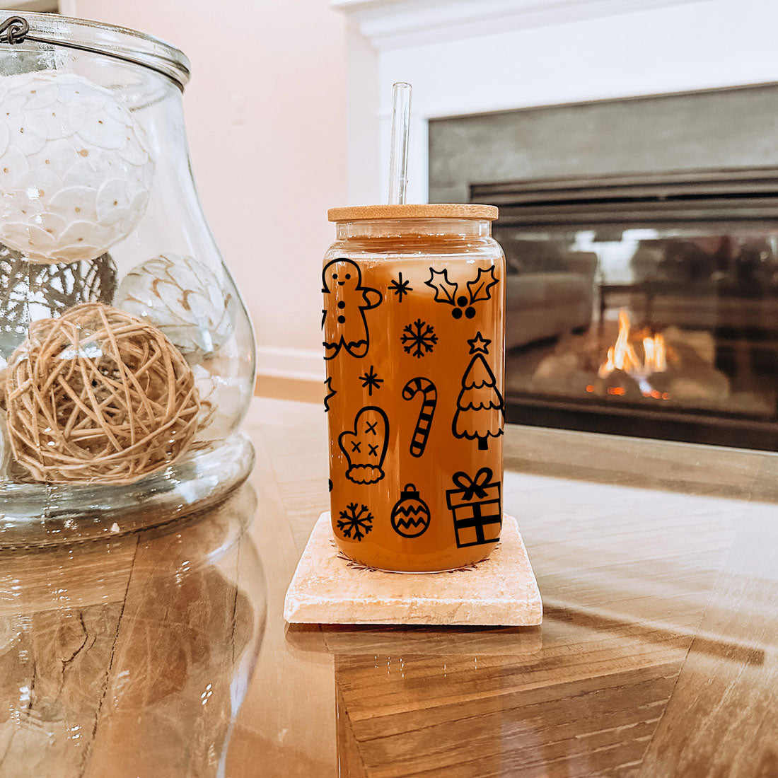 Vintage Christmas Can Cup 17oz Limited Edition For Retro Christmas Lovers Gothic Mystic Nostalgia