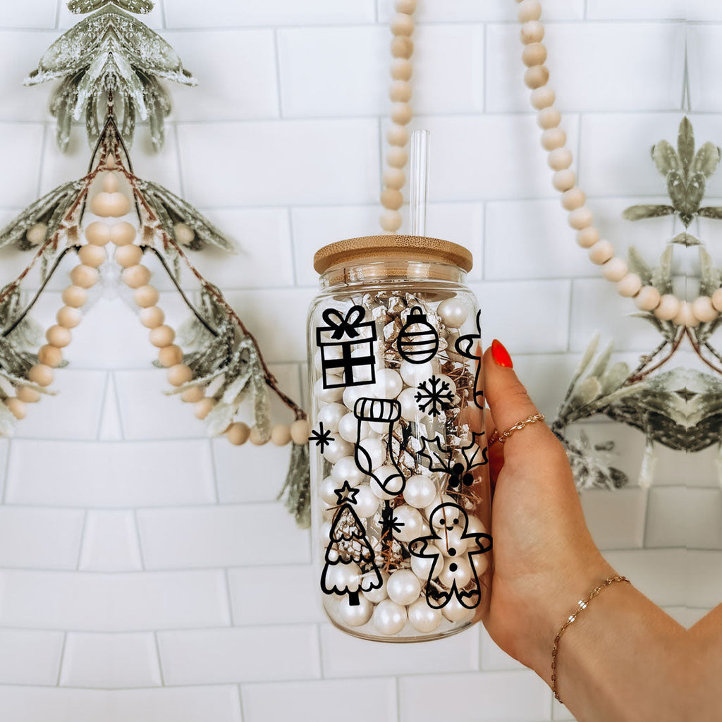 Vintage Christmas Can Cup 17oz Limited Edition For Retro Christmas Lovers Gothic Mystic Nostalgia