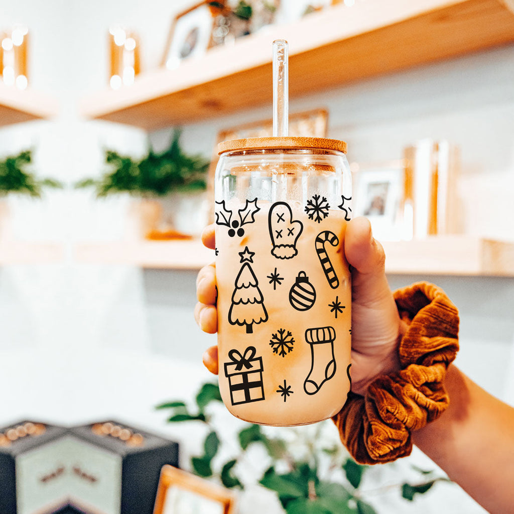 Vintage Christmas Can Cup 17oz Limited Edition For Retro Christmas Lovers Gothic Mystic Nostalgia